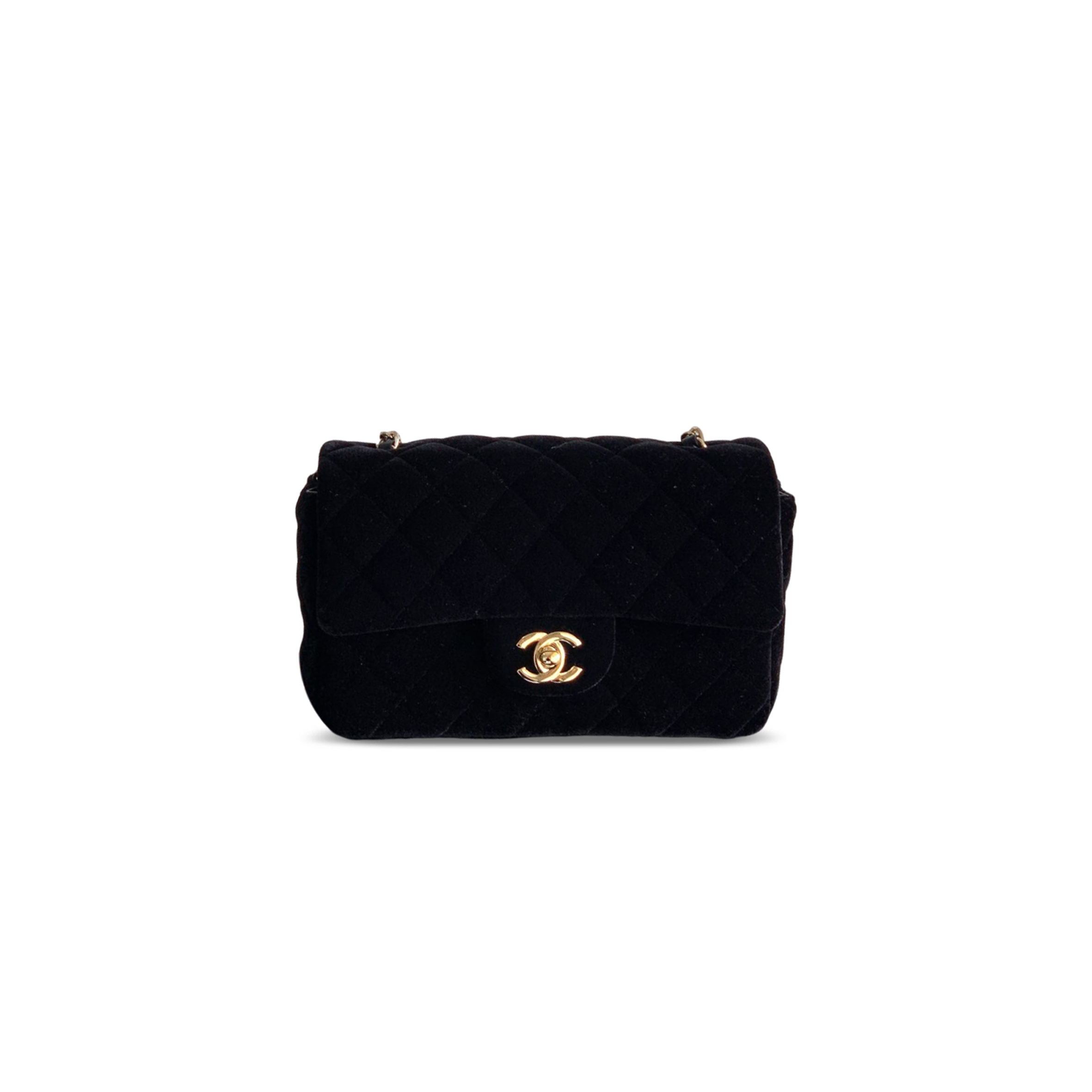 Ch**el mini classic handbag velvet (20*12*6cm)